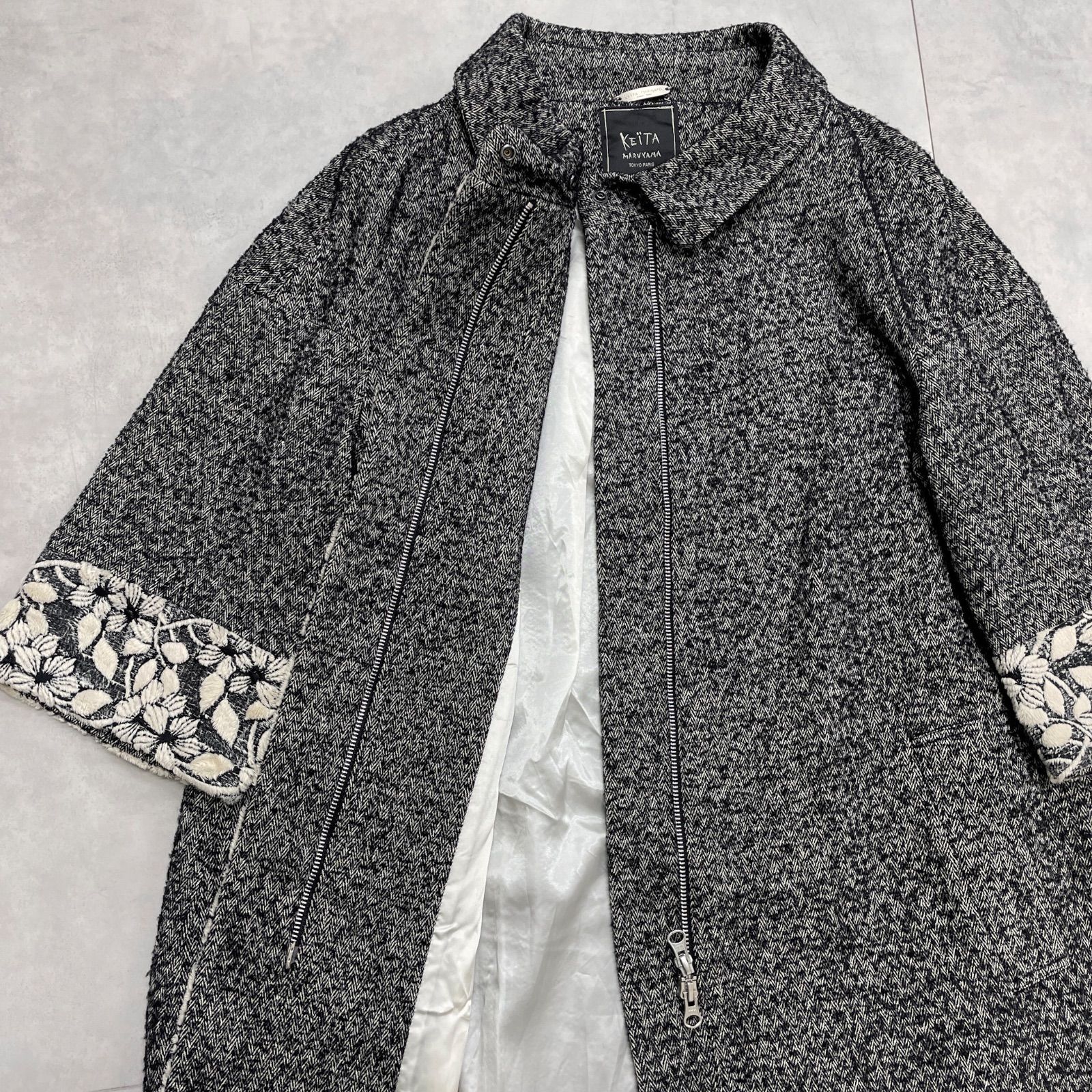 KEITA MARUYAMA ケイタマルヤマ ロングコート ボタニカル柄 刺繍