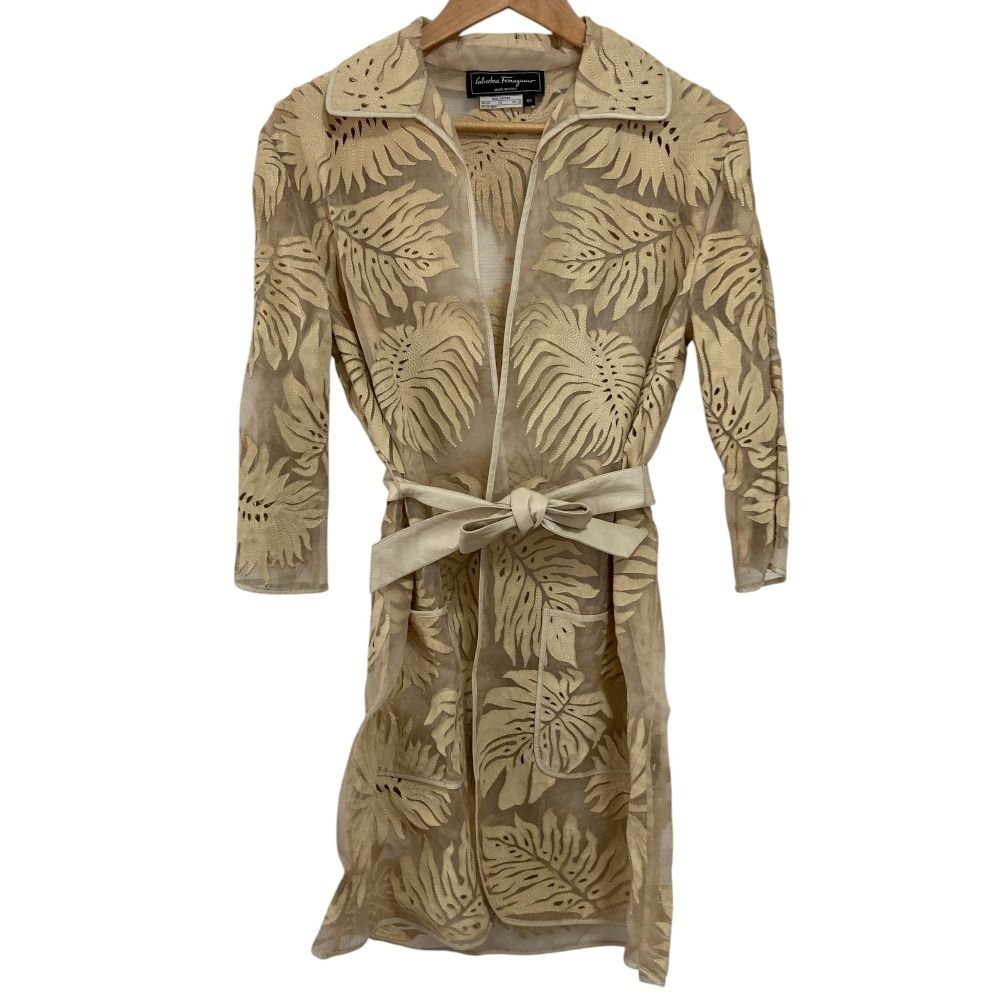 良品 Salvatore Ferragamo サルヴァトーレフェラガモ シルクレザー  