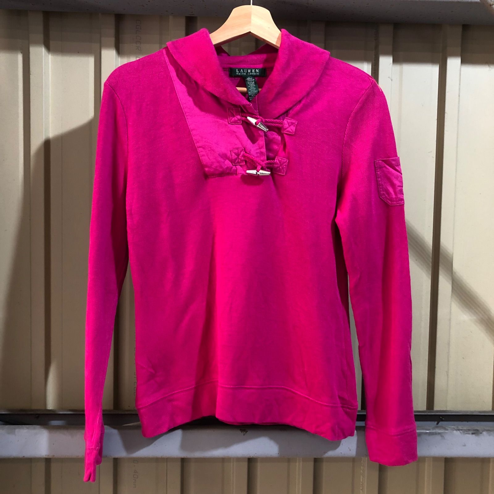 1540 LAULEN RALPH LAUREN ショールカラートレーナー ピンク S