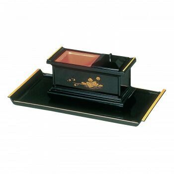 焼香盆セット 7 0寸 大 木目色 蓮