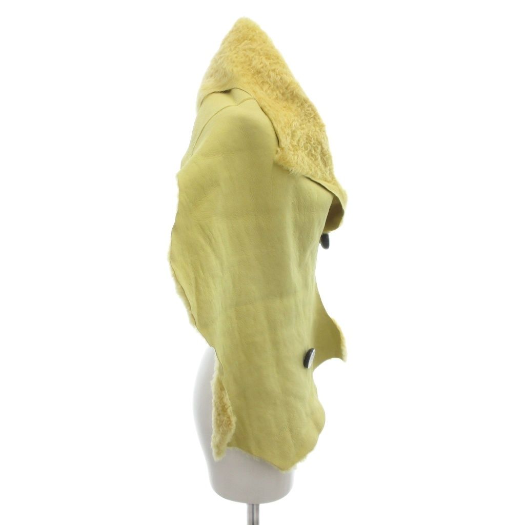 カールドノヒュー KARL DONOGHUE ショール ケープ レザー 羊革 黄