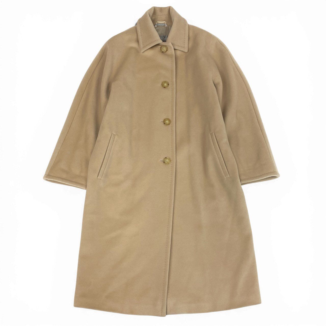 52a21 《美品》 MAX MARA マックスマーラ 銀タグ Wool Long Coat