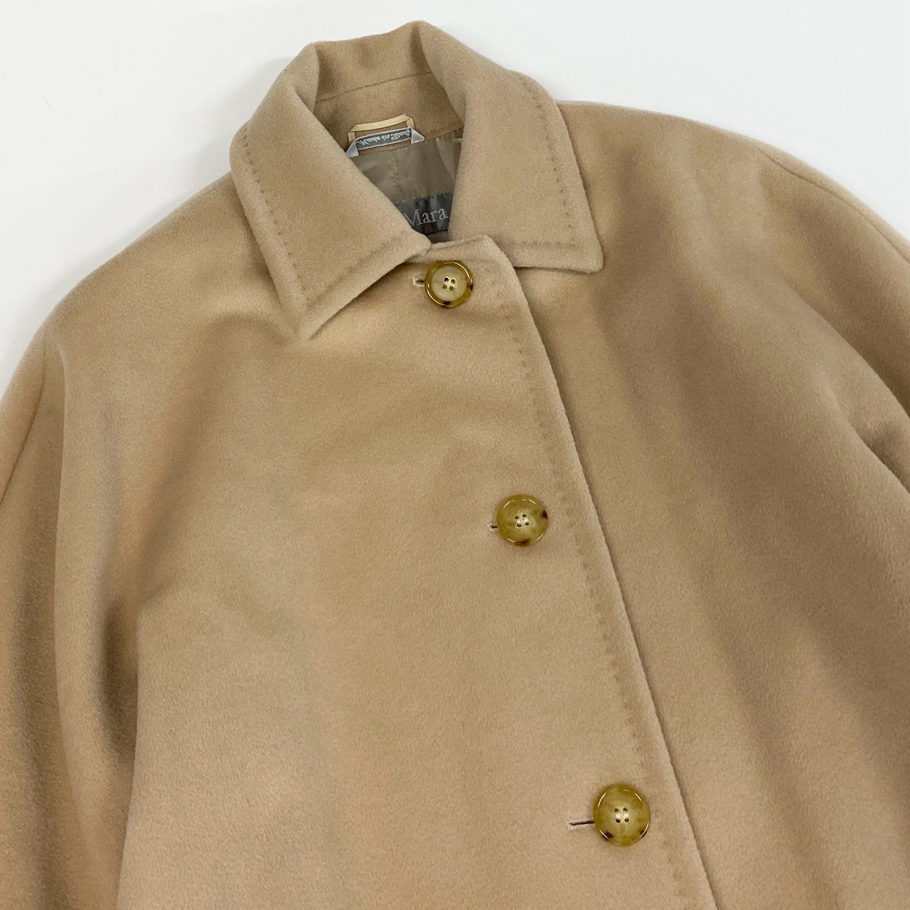 52a21 《美品》 MAX MARA マックスマーラ 銀タグ Wool Long Coat