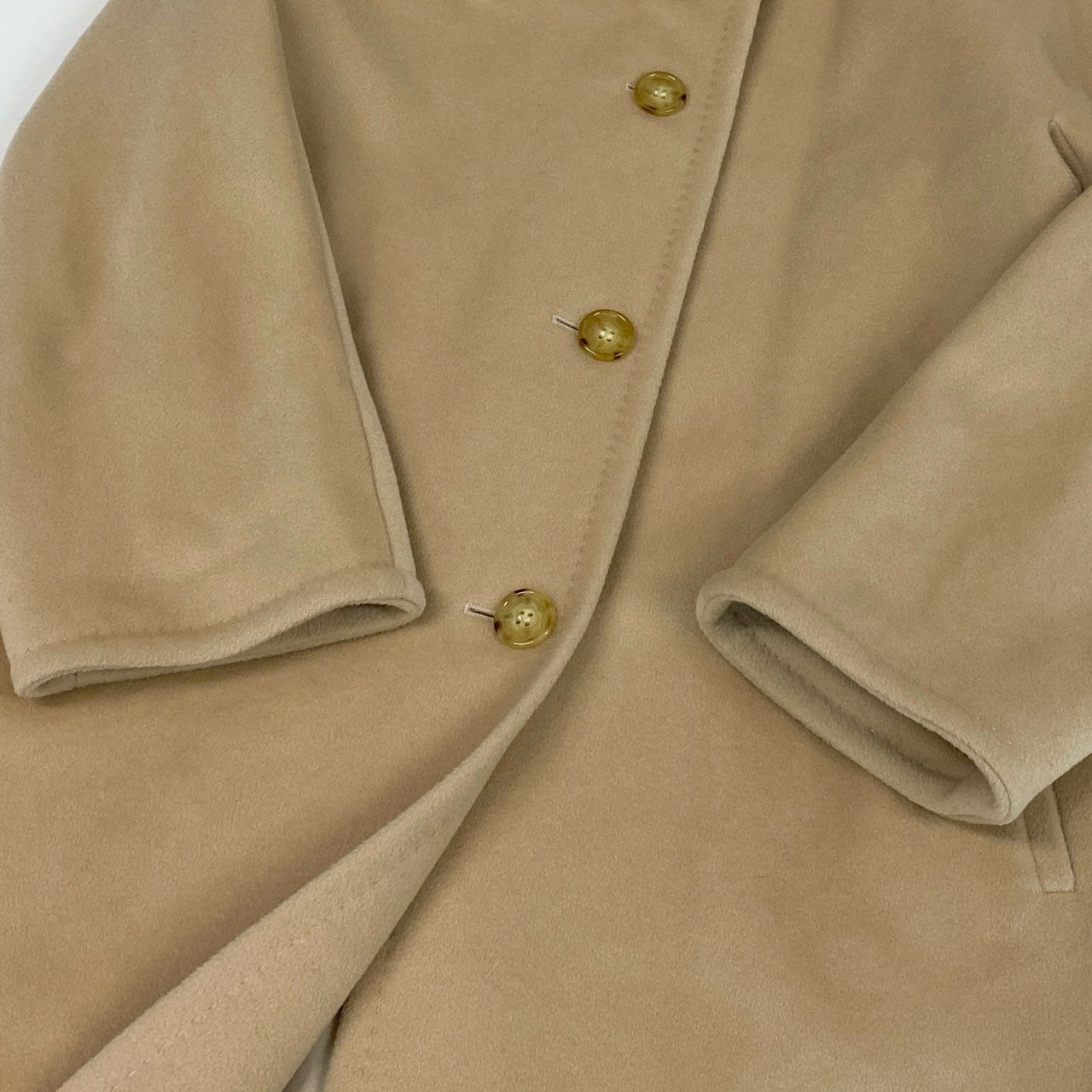 52a21 《美品》 MAX MARA マックスマーラ 銀タグ Wool Long Coat