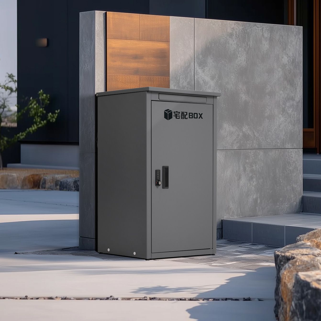 宅配ボックス 据置型 大容量 ポスト一体型 投函口3つ屋外一戸建て用【ホワイト】 宅配ボックス 据置型 大容量 ポスト一体型 投函口3つ屋外一戸建て用