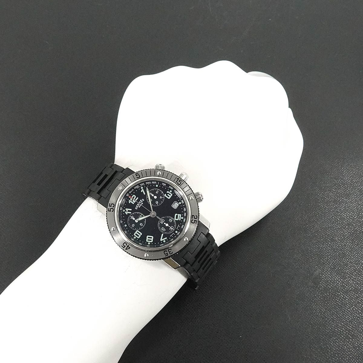 エルメス HERMES クリッパー ダイバー クロノグラフ CL2 915 メンズ