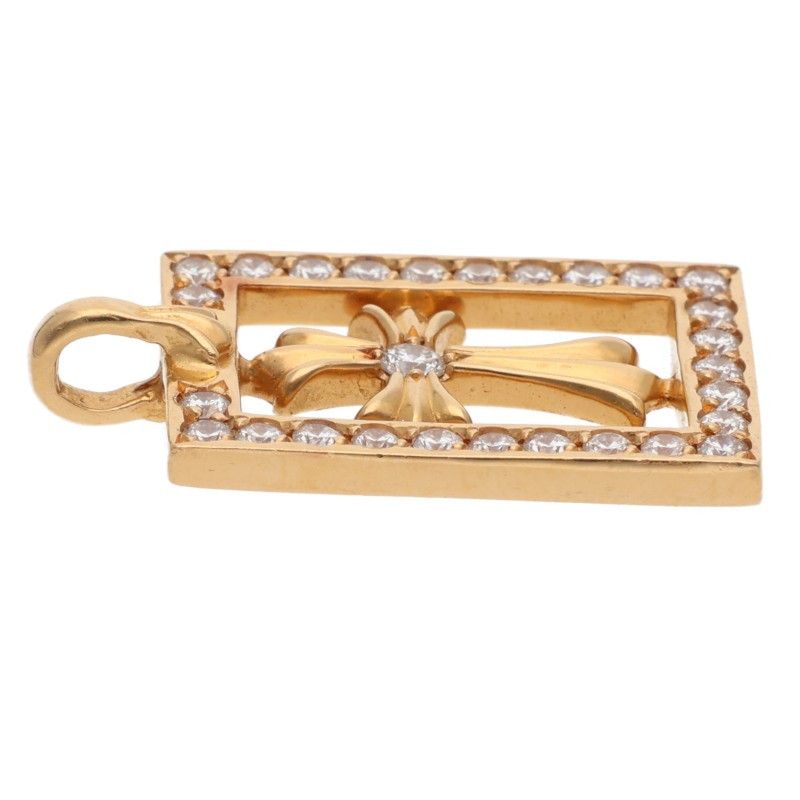 クロムハーツ 22K FRMD OPN BBYFAT P/D/フレームドオープン PAVEダイヤ