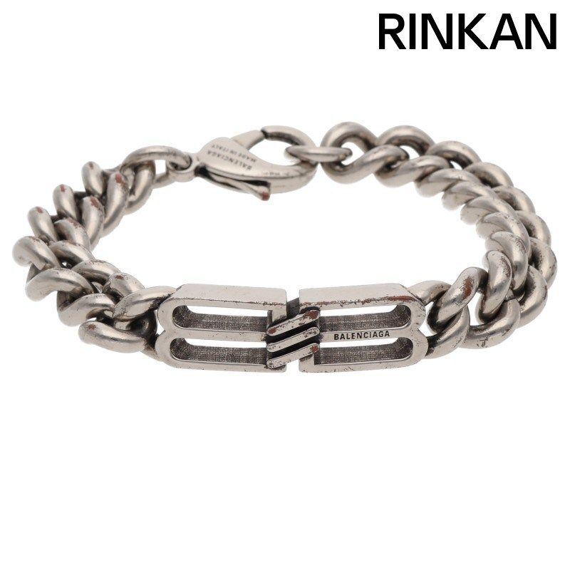 バレンシアガ BB ICON GOURMETTE BBアイコンチェーンシルバー