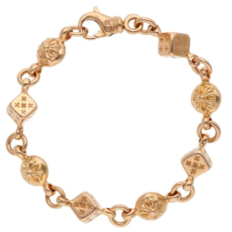 クロムハーツ 22K DICE NO1 CRSBL/ダイスクロスボール ゴールド