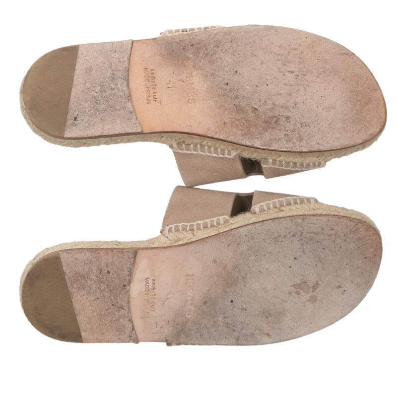 エルメス エスパドリーユスエードレザーサンダル メンズ 41 - メルカリ