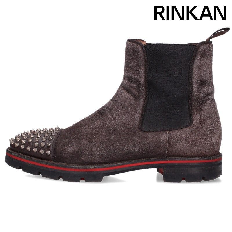 クリスチャンルブタン Melon Spikes Flat スエードレザーサイドゴア