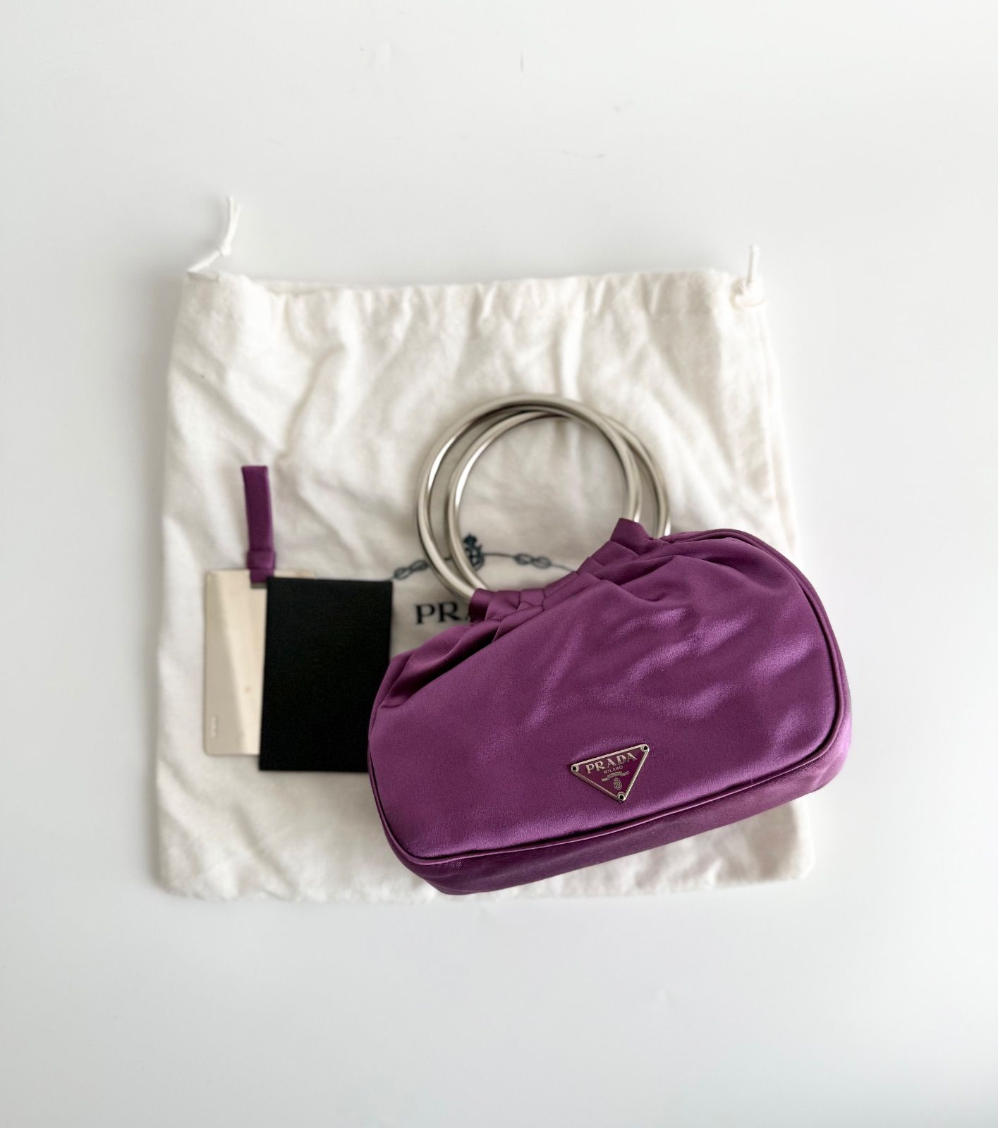 PRADA プラダ 2003SS アーカイブ メタルハンドル ハンドバッグ レア SS2003 PRADA METAL HANDLE HAND BAG オールド プラダ Prada 2003年