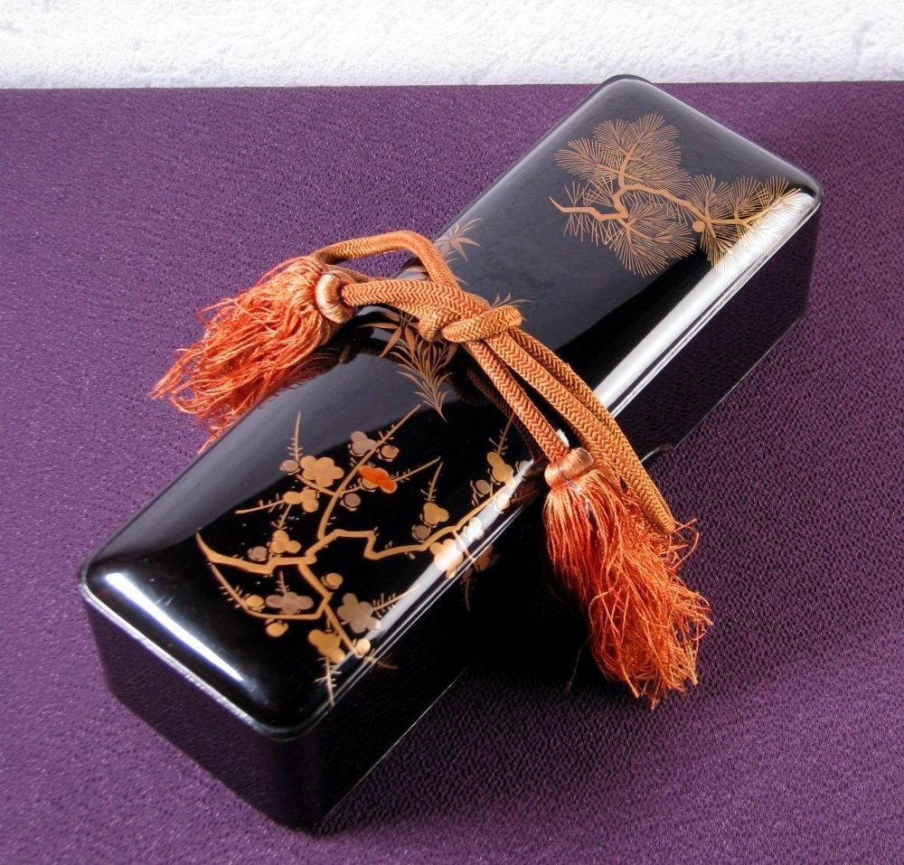 時代文箱 松竹梅蒔絵 内梨地 幅：25cm 明治～大正/26a030 - メルカリ