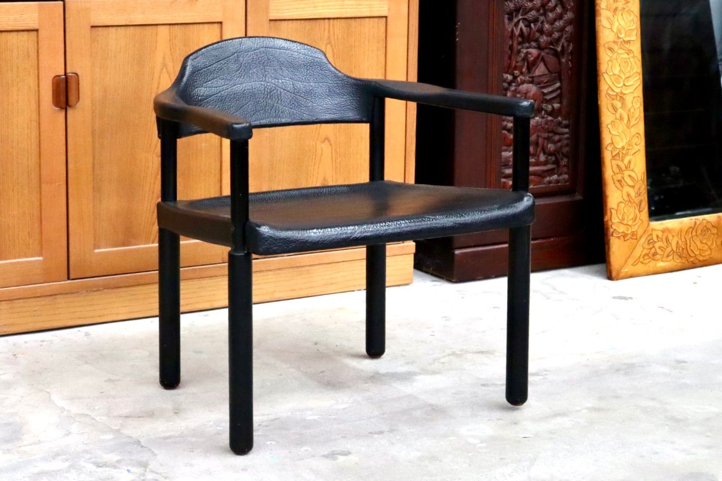 2脚セット スイス strassle collection レオナルドチェア GMIS471A○レオナルド アームチェア ブラック スイス デザイナーズ家具