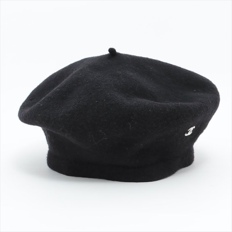 CHANEL シャネル ベレー帽 ココマーク 刺繍【中古】 - メルカリ