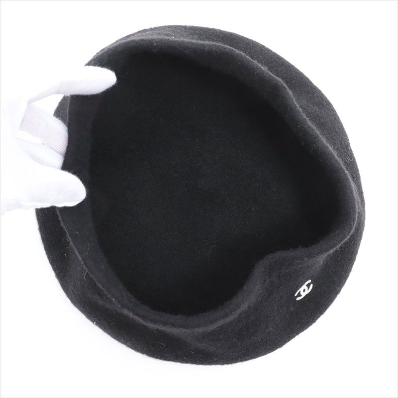 CHANEL シャネル ベレー帽 ココマーク 刺繍【中古】 - メルカリ