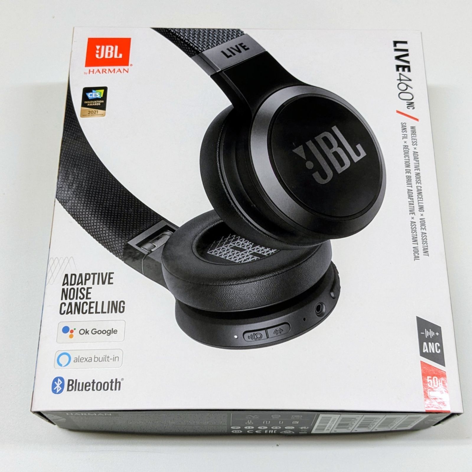 JBL ノイズキャンセリング ワイヤレスヘッドホン JBL LIVE460NC BK