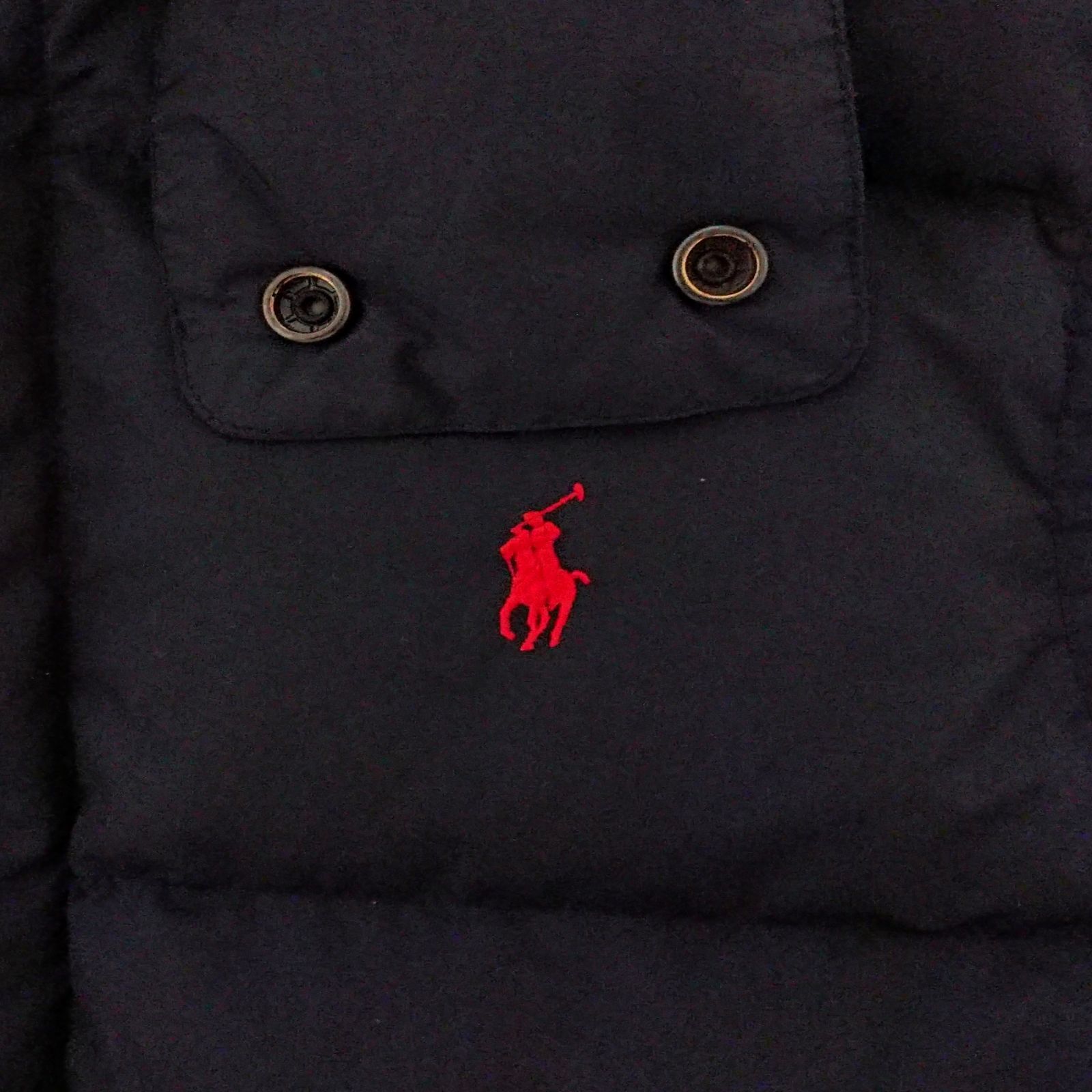 美品 ポロラルフローレン 刺繍 ロゴ 2way 肉厚 ダウン ベスト - メルカリ