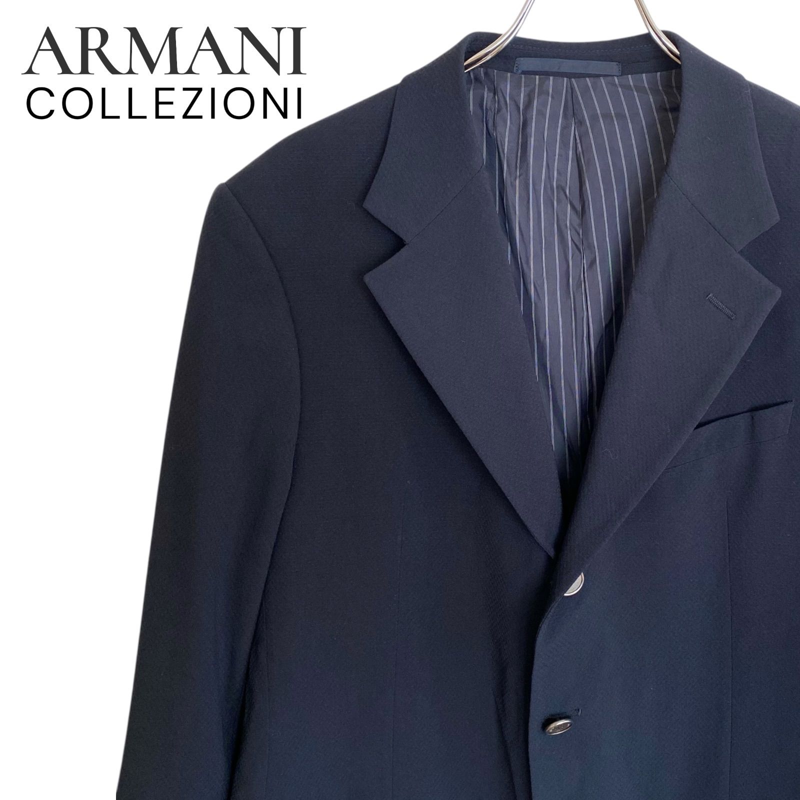 ARMANI⭐︎アルマーニ⭐︎ネイビージャケット⭐︎サイズ40 ARMANI COLLEZIONI アルマーニコレツィオーニ ダークネイビー ドット柄