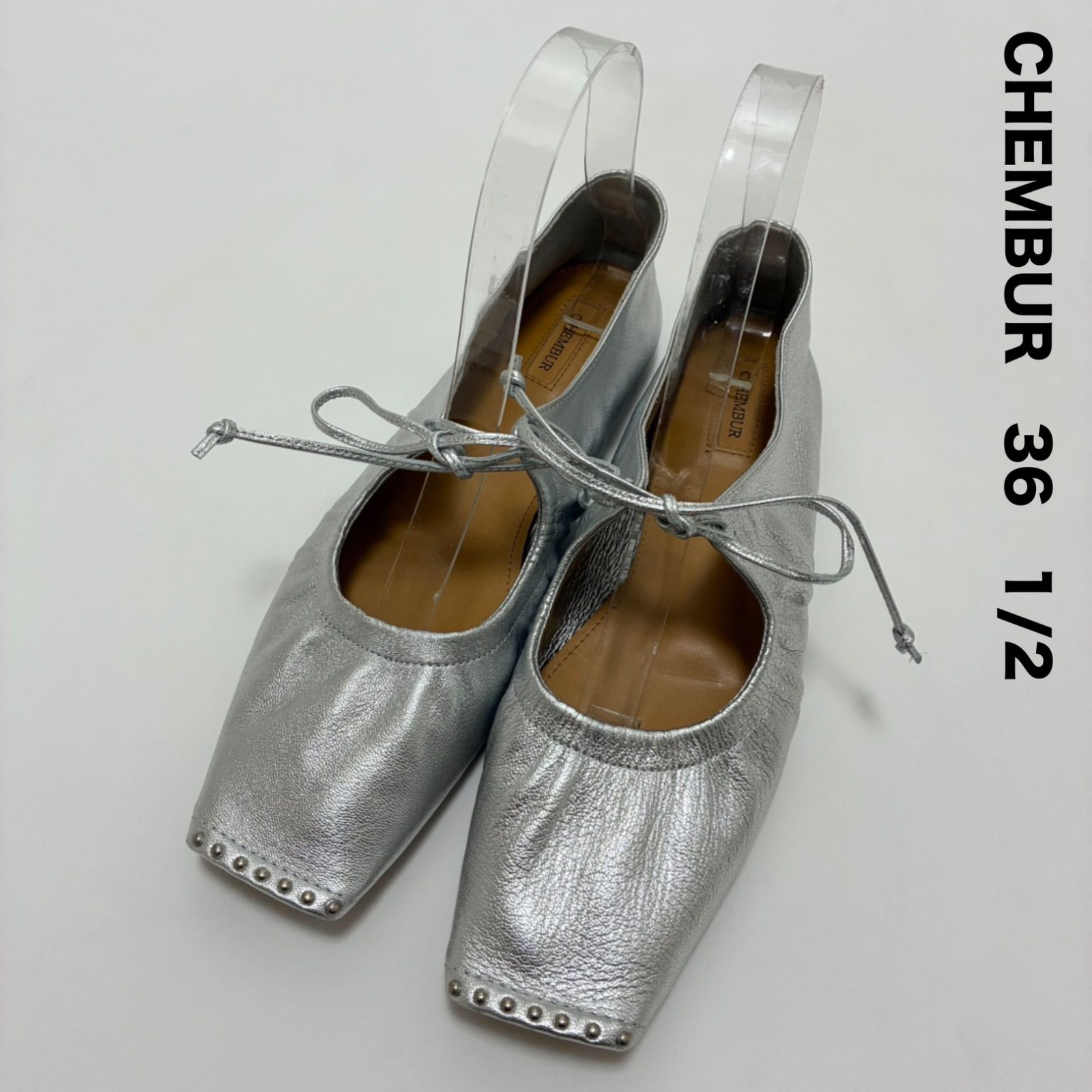 CHEMBUR チェンバー☆SQ STUDS RIBBON スクエアトゥスタッズリボン