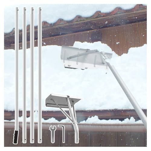 SUGGEST 雪下ろし棒 屋根 雪かき 除雪 継ぎ足し 最長約5m 長さ4段階 アルミ 軽量 組立式 庇 雪落とし カーポート サイクルポート 雪下ろし 除雪道具 1 801471e0