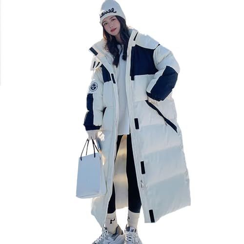 YoniStar ベンチコート レディース ダウンコート ロングコート ダウンジャケット 中綿コート アウター フード付き 防寒 軽量 厚手 超ロング丈 膝下 冬服 208 cc 76 f