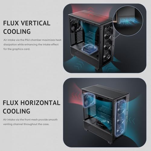  ANTEC PCケース FLUX ブラック ウォールナット 強化ガラスパネルと木材を使用した冷却型ミドルタワーPCケース BLACK c 7 d 5 8 a 2 その他 キッチン 食器