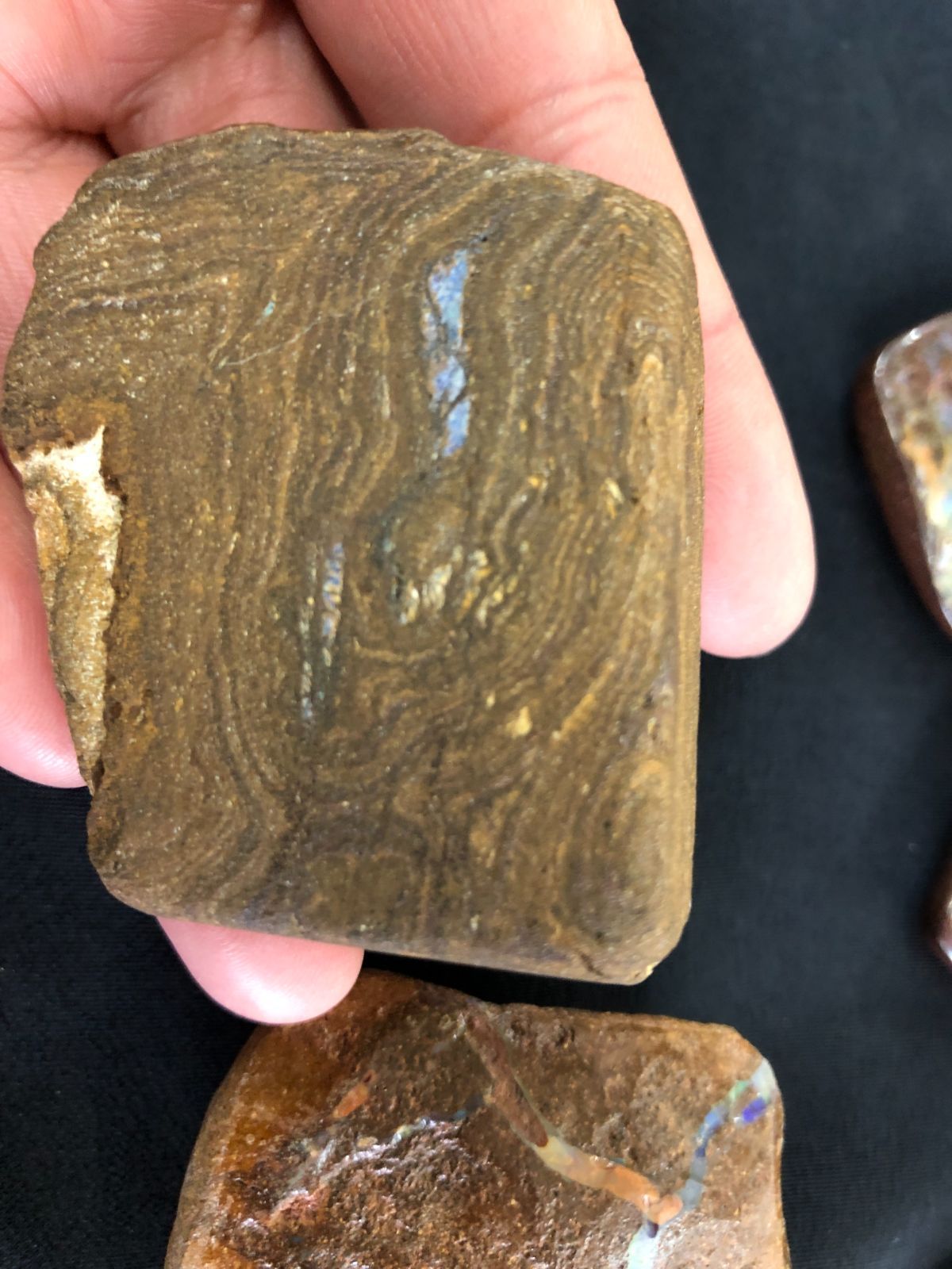  ボルダーオパールBOX オーストラリア産 小物マット 置物 インテリア小物