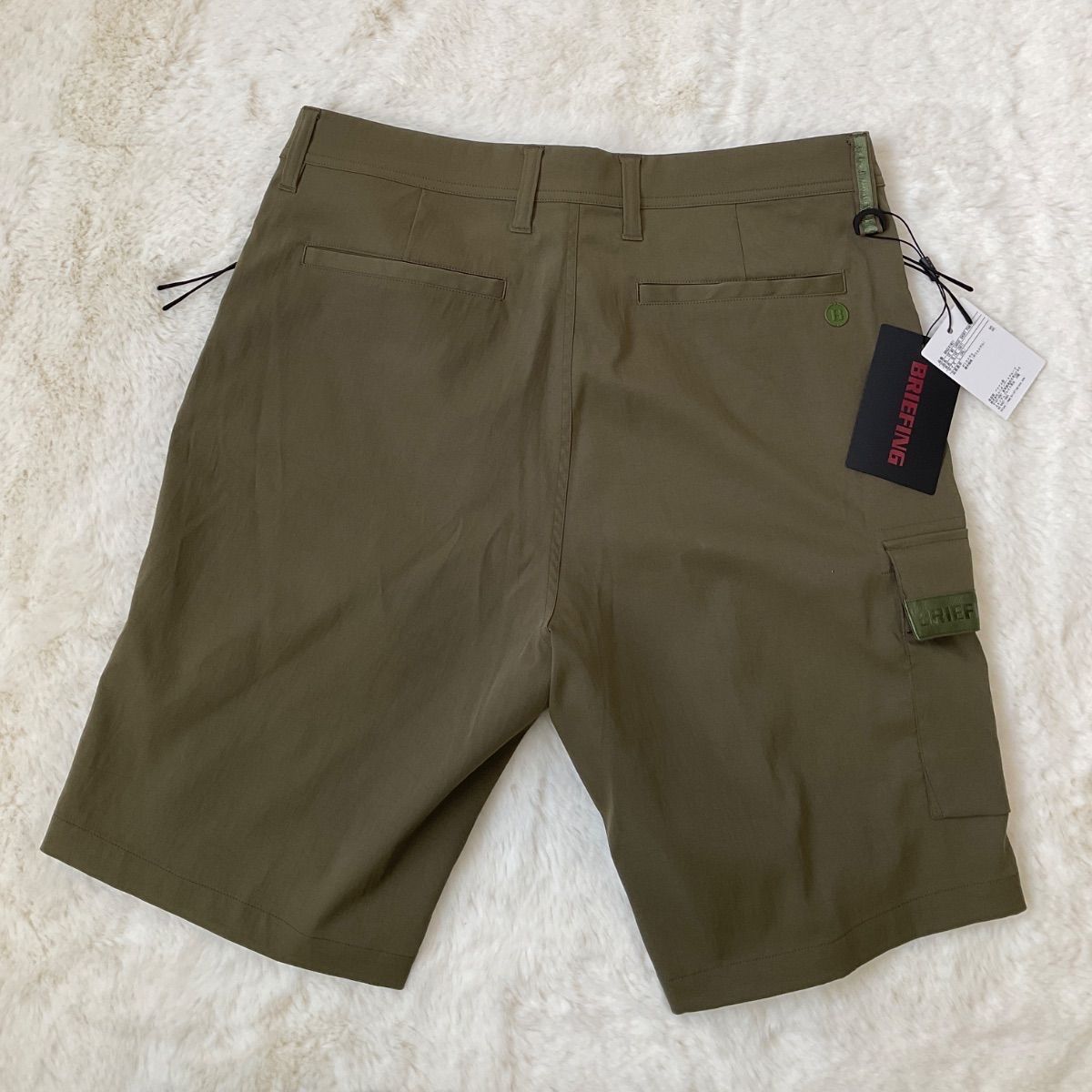 【美品】BRIEFING GOLF ブリーフィング ゴルフ 24SS ショートパンツ BRG241M21 Lサイズ カーキ オリーブ