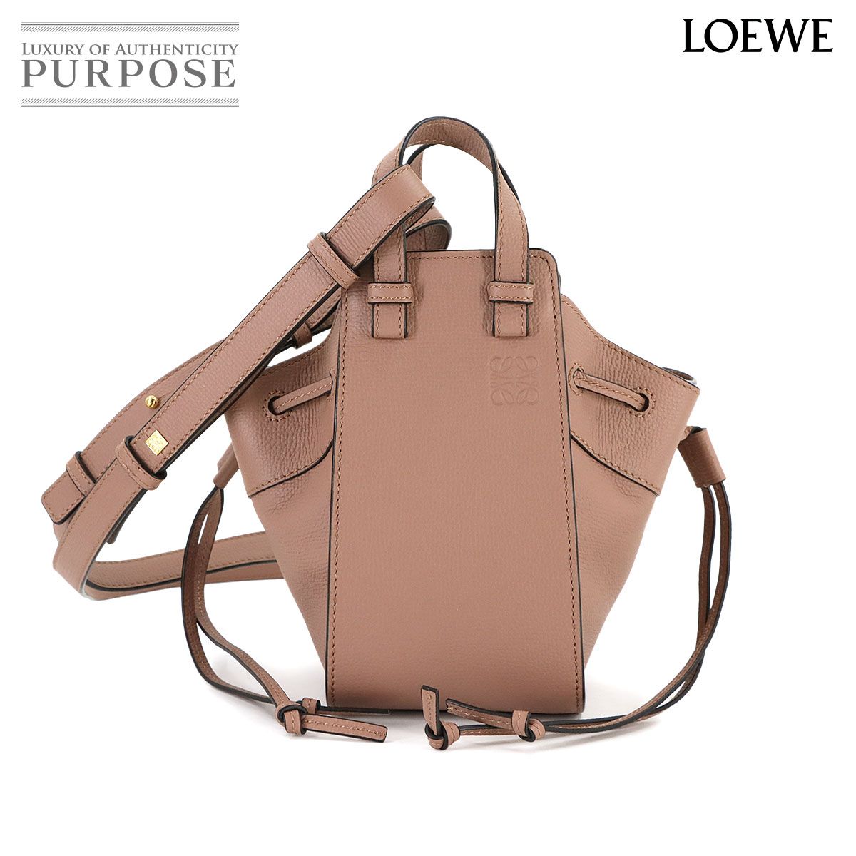 未使用 展示品 ロエベ LOEWE ハンモック ドローストリング ミニ 2way 