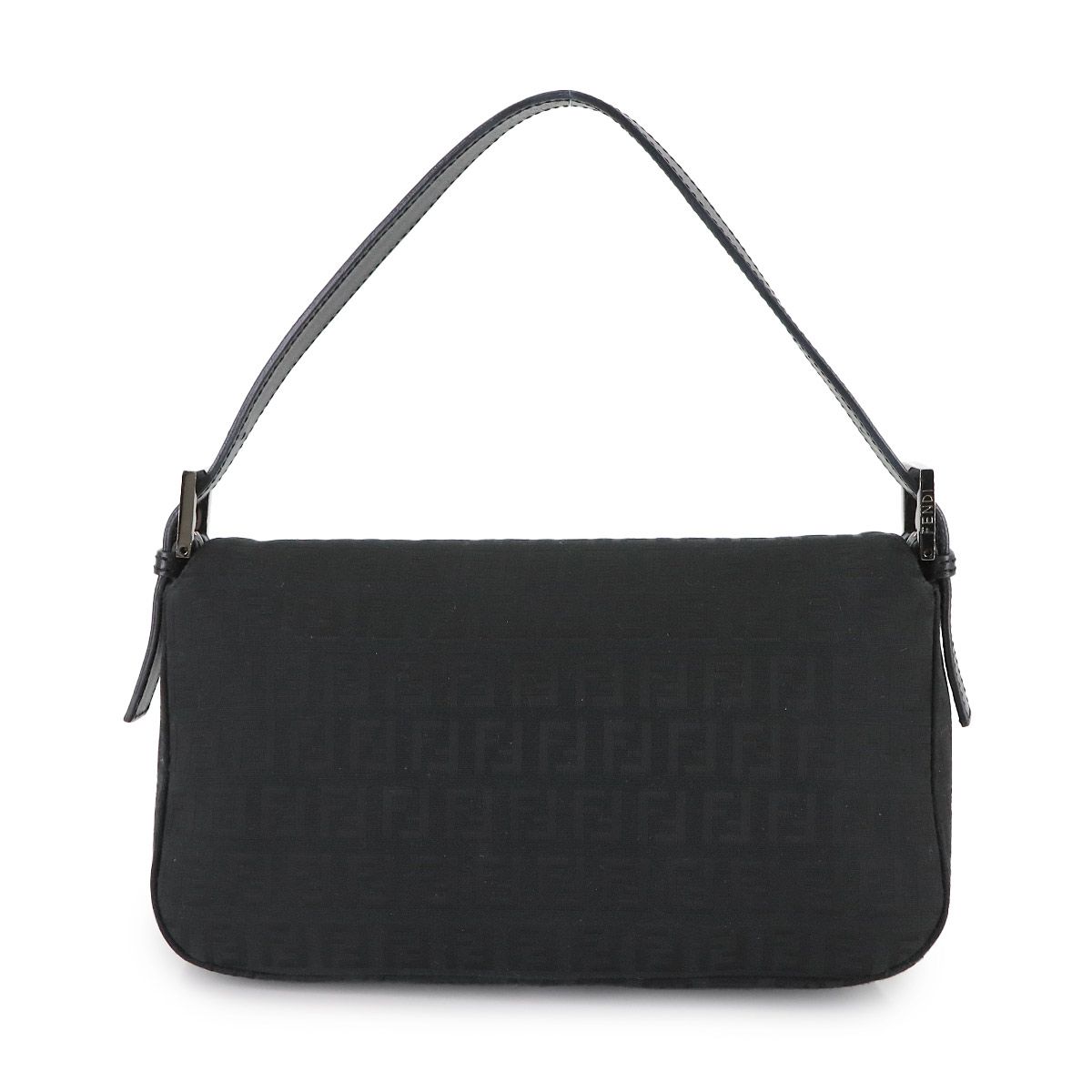 美品✨FENDI FF金具 マンマ ズッキーノ キャンバス レザー ブラック 新品同様 フェンディ FENDI ズッキーノ マンマバゲット ショルダー
