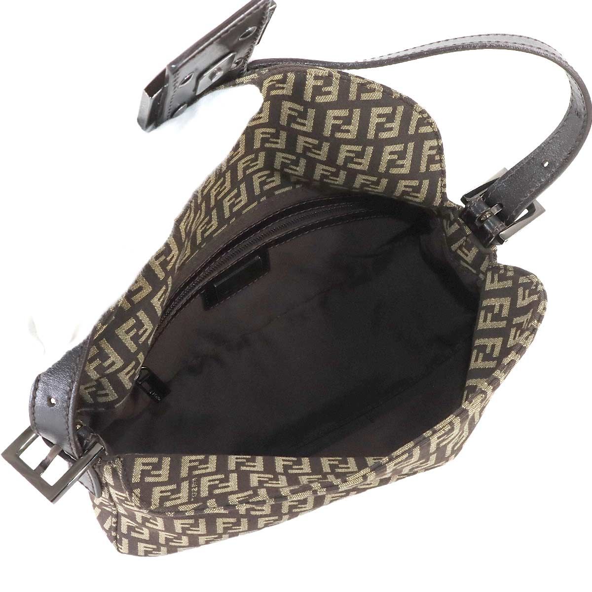 美品 フェンディ FENDI ズッキーノ マンマバケット ショルダー バッグ 