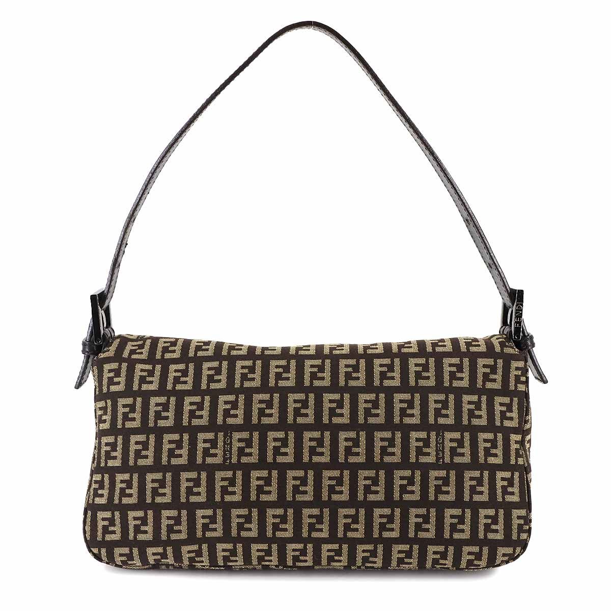 美品 フェンディ FENDI ズッキーノ マンマバケット ショルダー バッグ
