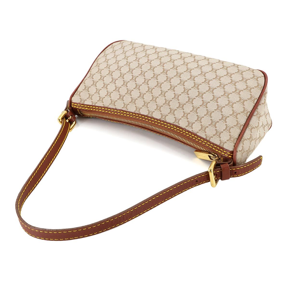 【美品/希少】CELINE セリーヌ マカダム キャンバス×レザー ハンドバッグ CELINE<BR>セリーヌ マカダム キャンバス/レザー ハンドバッグ | CARA