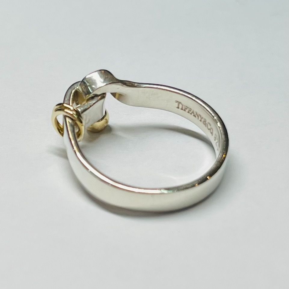 大特価】Tiffany&Co ティファニー リング フック＆アイ 750 SV925 16号