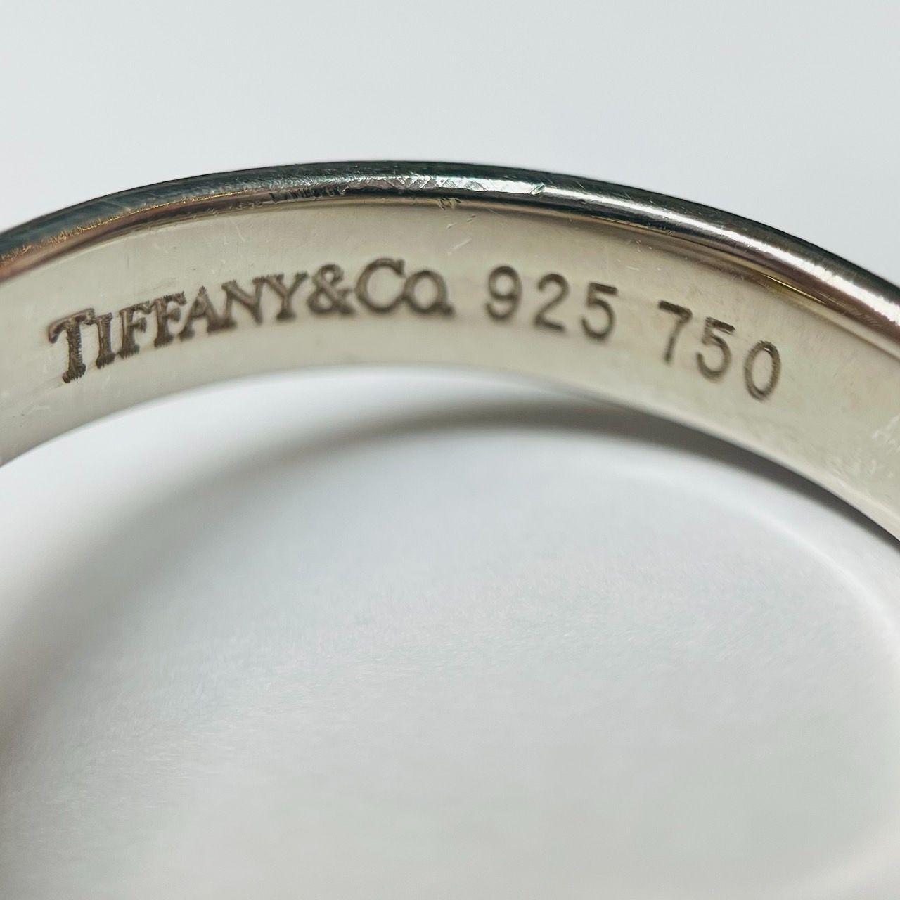 大特価】Tiffany&Co ティファニー リング フック＆アイ 750 SV925 16号