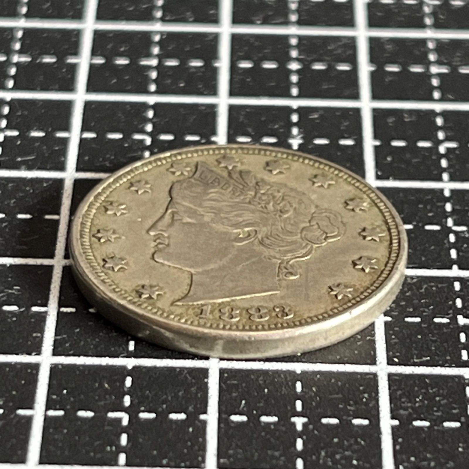 米国古銭】1883年 アメリカ 5セント硬貨 リバティ・ヘッド／Vニッケル