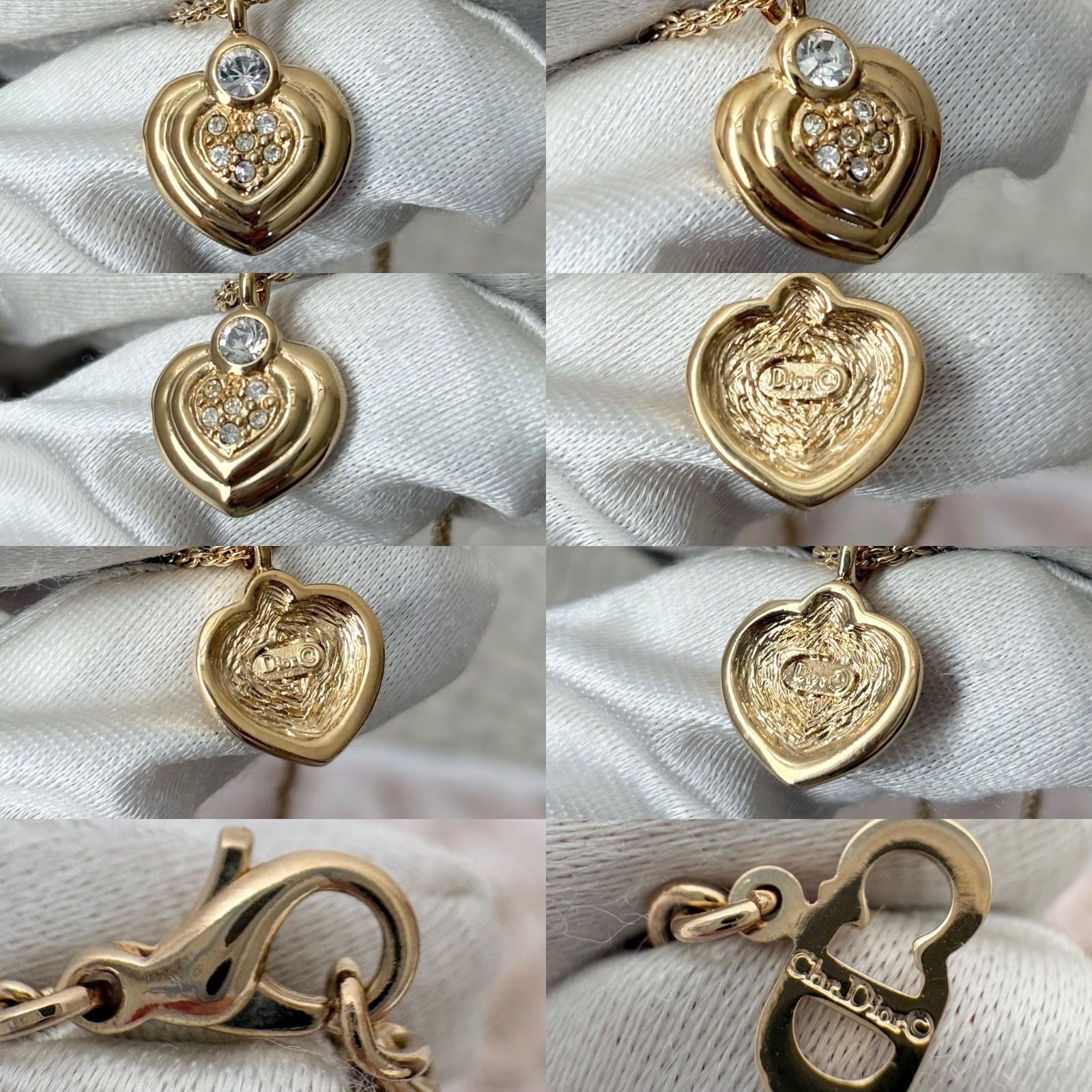 美品】クリスチャン ディオール ハート ネックレス ペンダント GP
