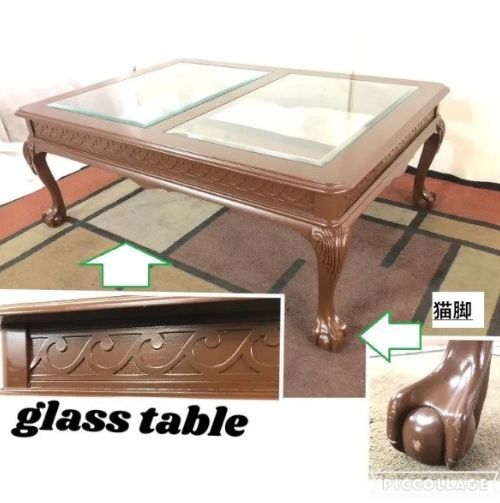 アメリカ家具】センターテーブル コーヒーテーブル ガラステーブル