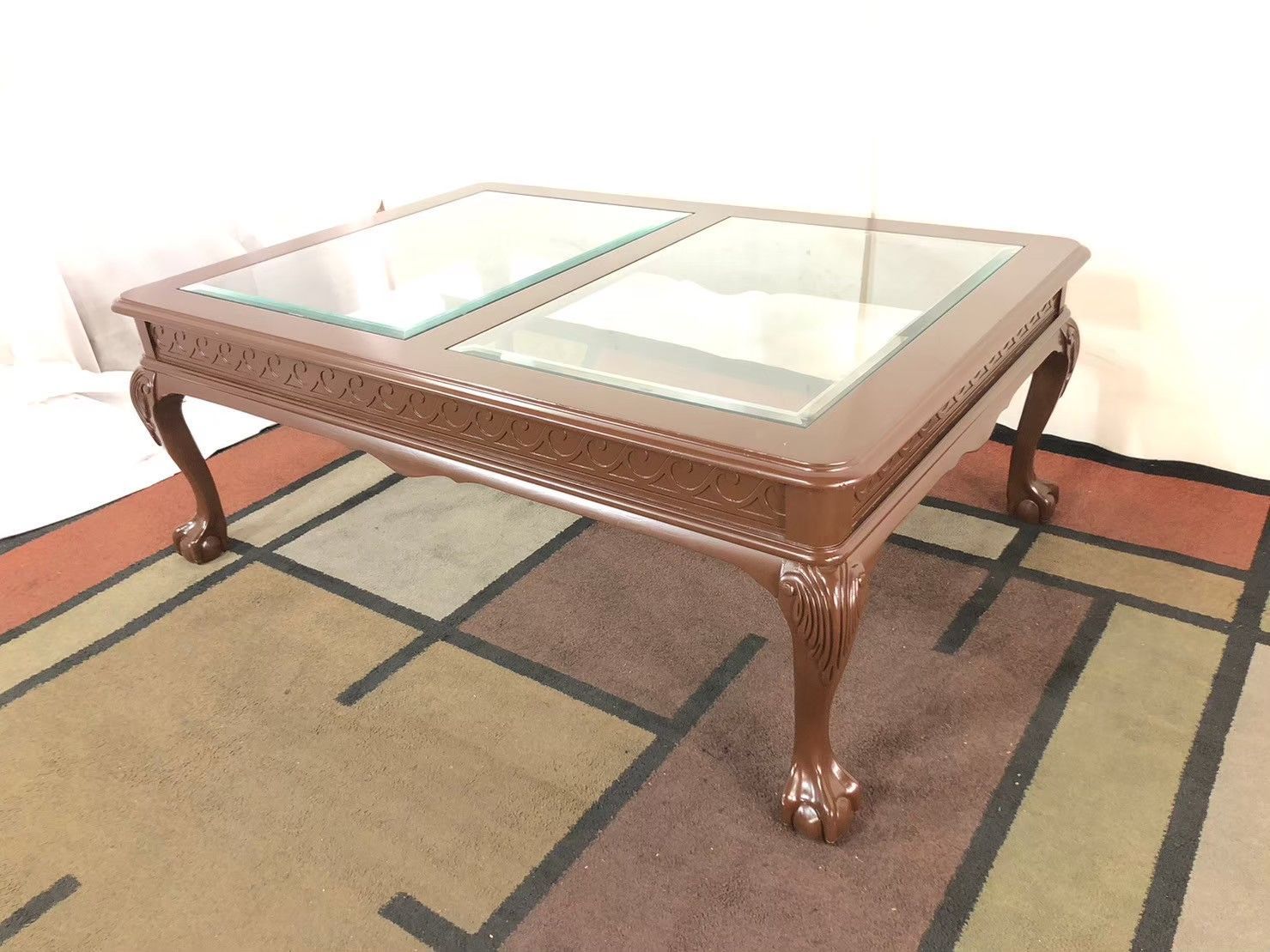 アメリカ家具】センターテーブル コーヒーテーブル ガラステーブル