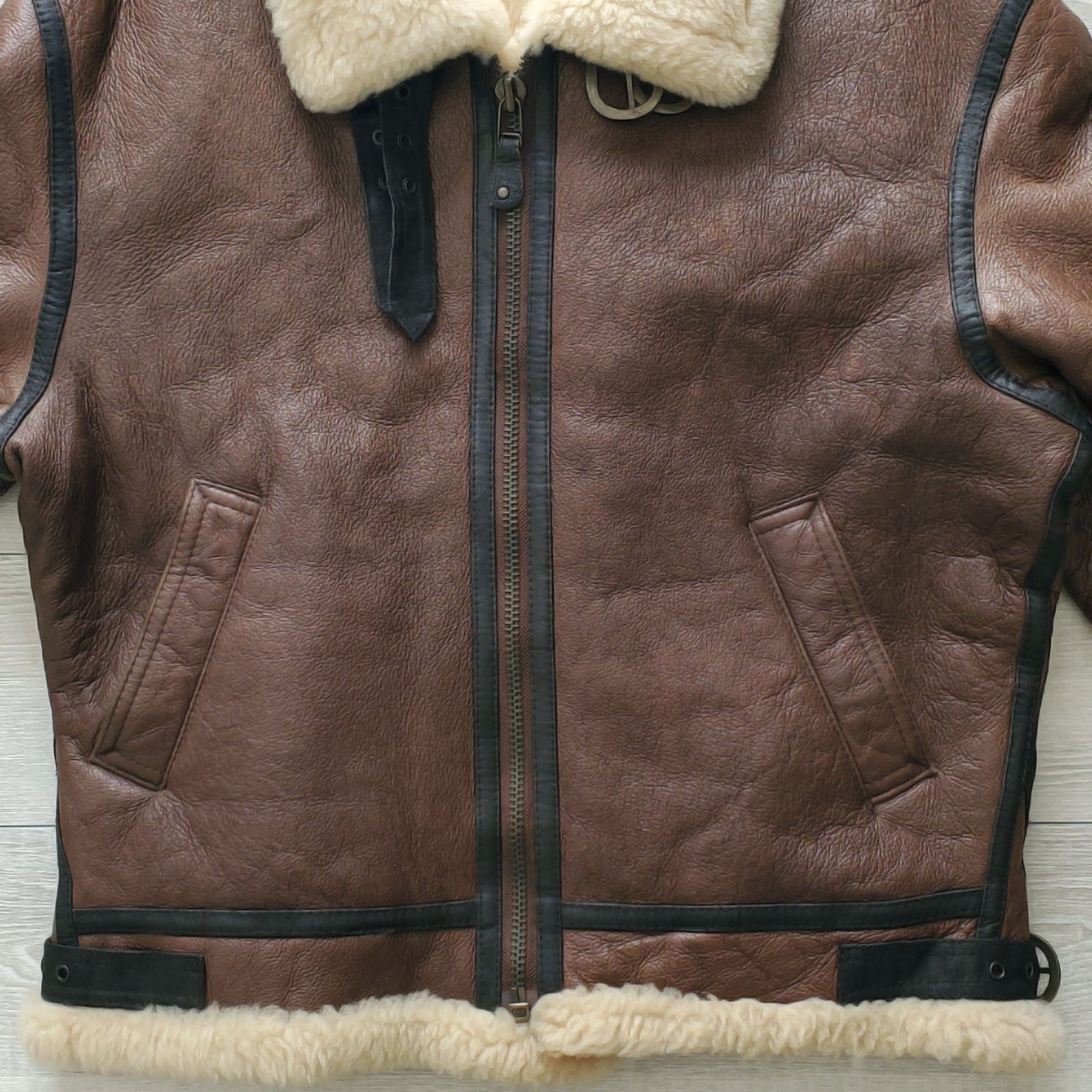 1990-2000s 美品 羊革×羊毛 B-3 TYPE MILITARY FLIGHT JACKET シープ