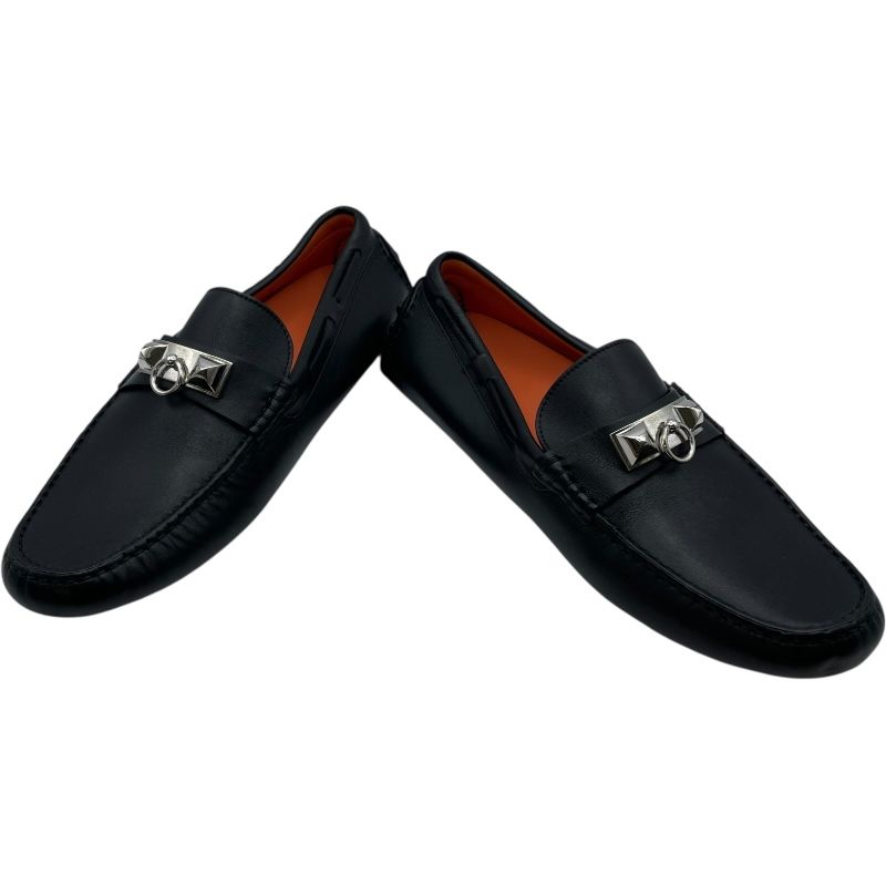 HERMÈS 正規品　ドライビングシューズ35 1/2 エルメス HERMES アーヴィング ドライビングシューズ ブラック レザー