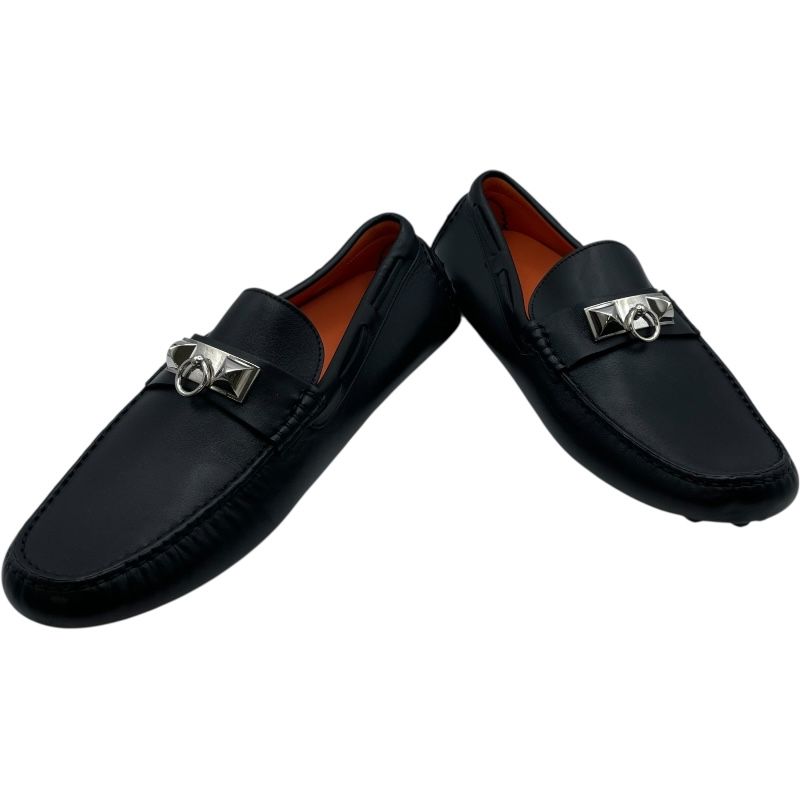 エルメス HERMES アーヴィング ドライビングシューズ ブラック レザー