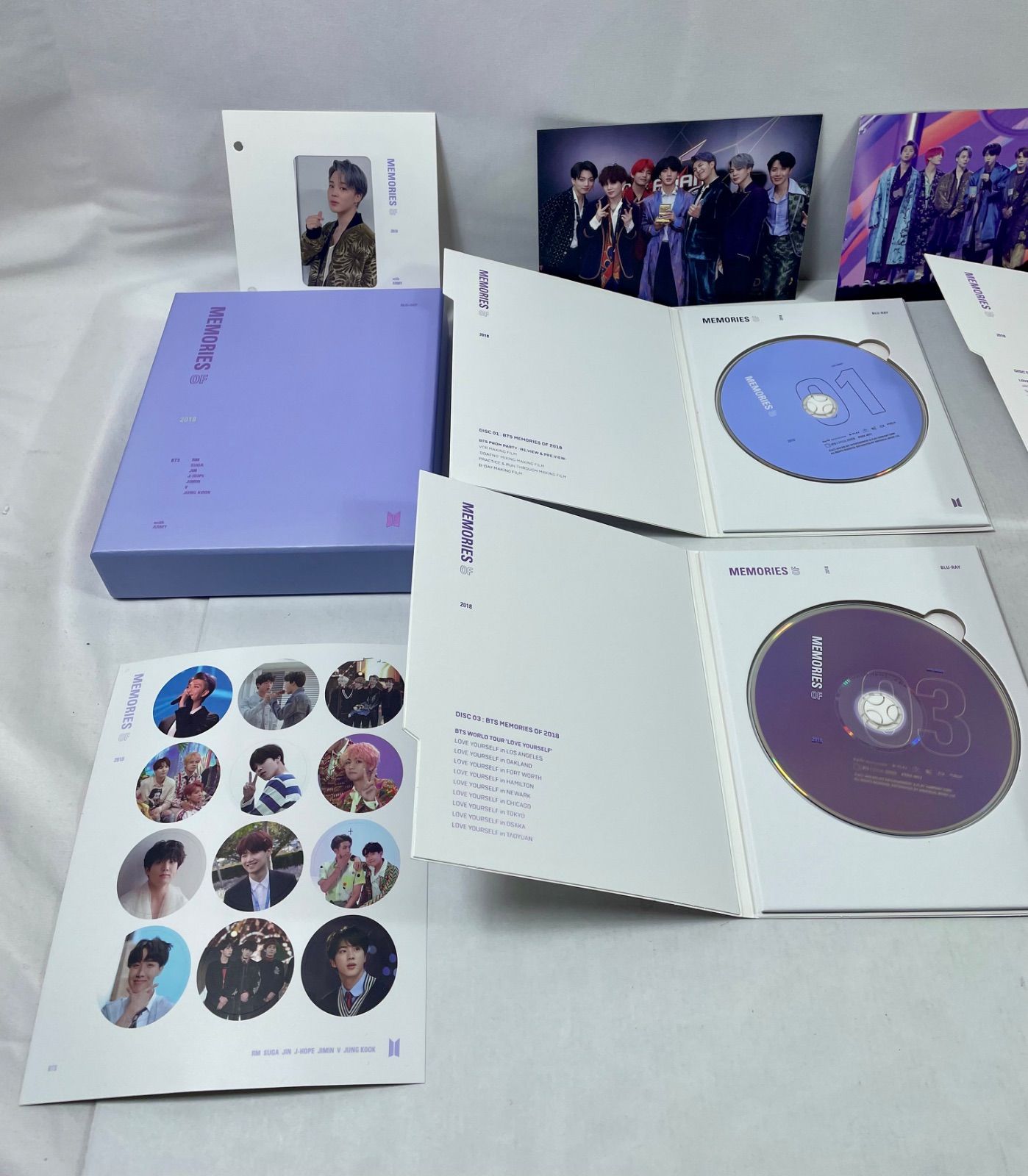 BTS MEMORIES OF 2018 Blu-ray ジミン トレカ BTS JIMIN MEMORIES OF 2018 Official Photocard With mount Blu-ray