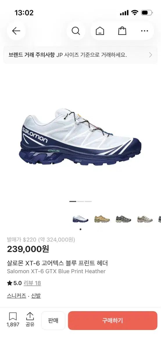 SALOMON サロモン XT 6 GORE TEX ゴアテックス ブルー プリント ヘザー 295