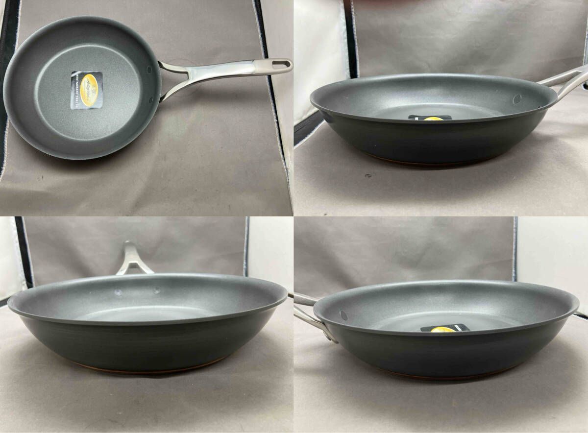 ANOLON アナロンヌーヴェルカッパー 25 cm 蓋付きフライパン