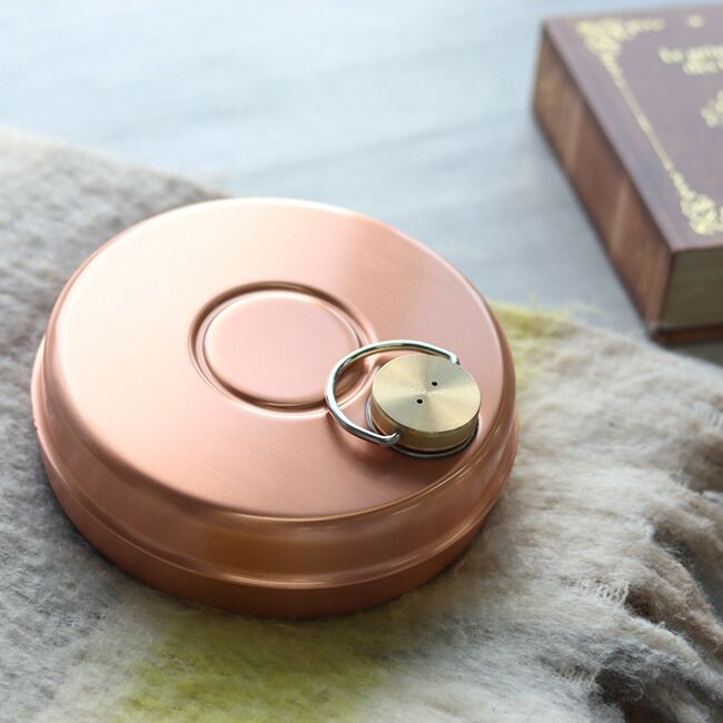 新光堂 純銅ミニ湯たんぽ 袋付 850ml(湯たんぽ 銅 小さい 小さな 銅製