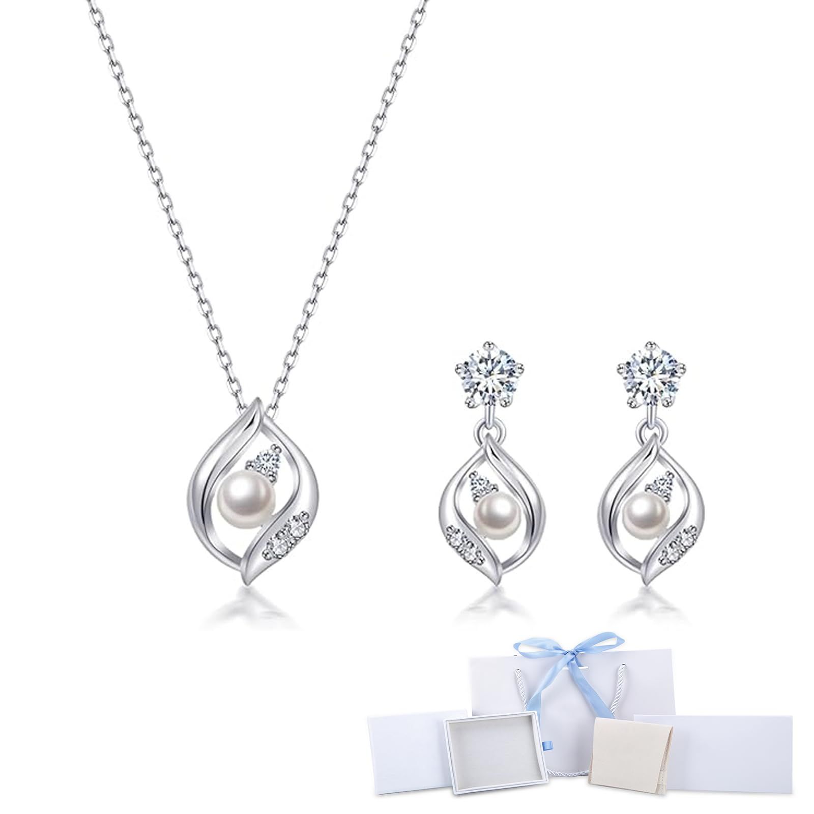 Free bird サファイア ネックレス レディース ピアス セット 誕生石 シルバー925 葉の形 アクセサリー 女性ペンダントサファイア 金属アレルギー対応 ジュエリー 記念日 高校生 プレゼント