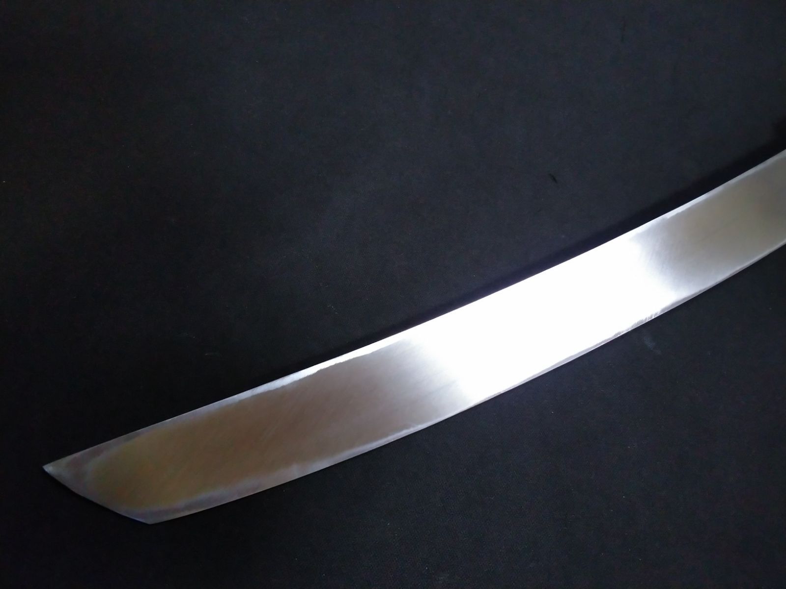 堺業務用刃物メーカー直売 尺 剣型先丸 銀三鋼 平鏡面 完全無印 鉄砲型樹脂柄 白