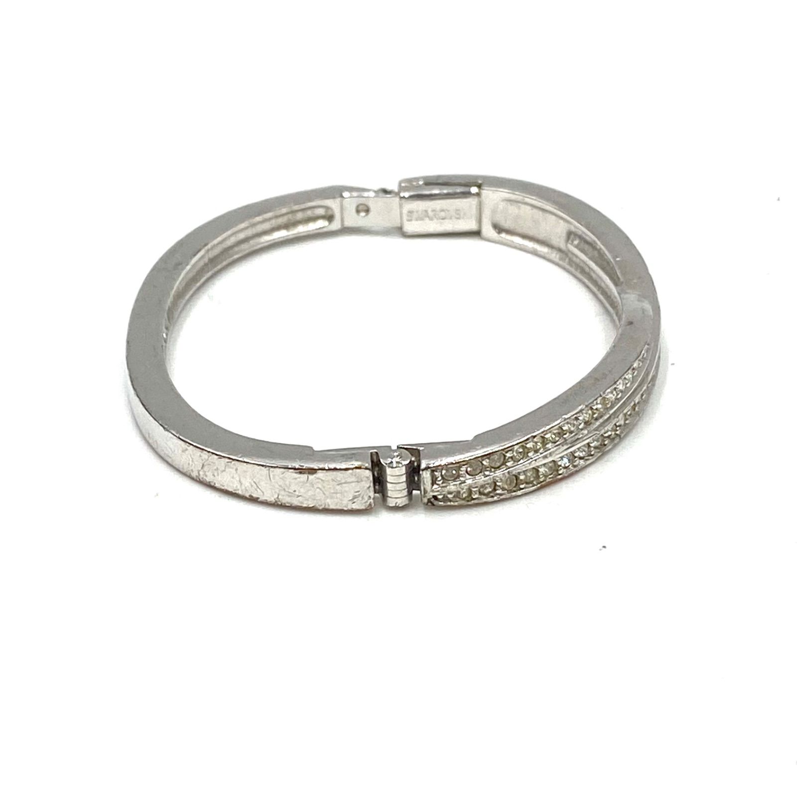 SWAROVSKI スワロフスキー バングル ブレスレット 腕飾り シルバー